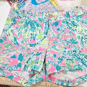 Lilly Pulitzer Pink and Blue Floral Women's Shorts